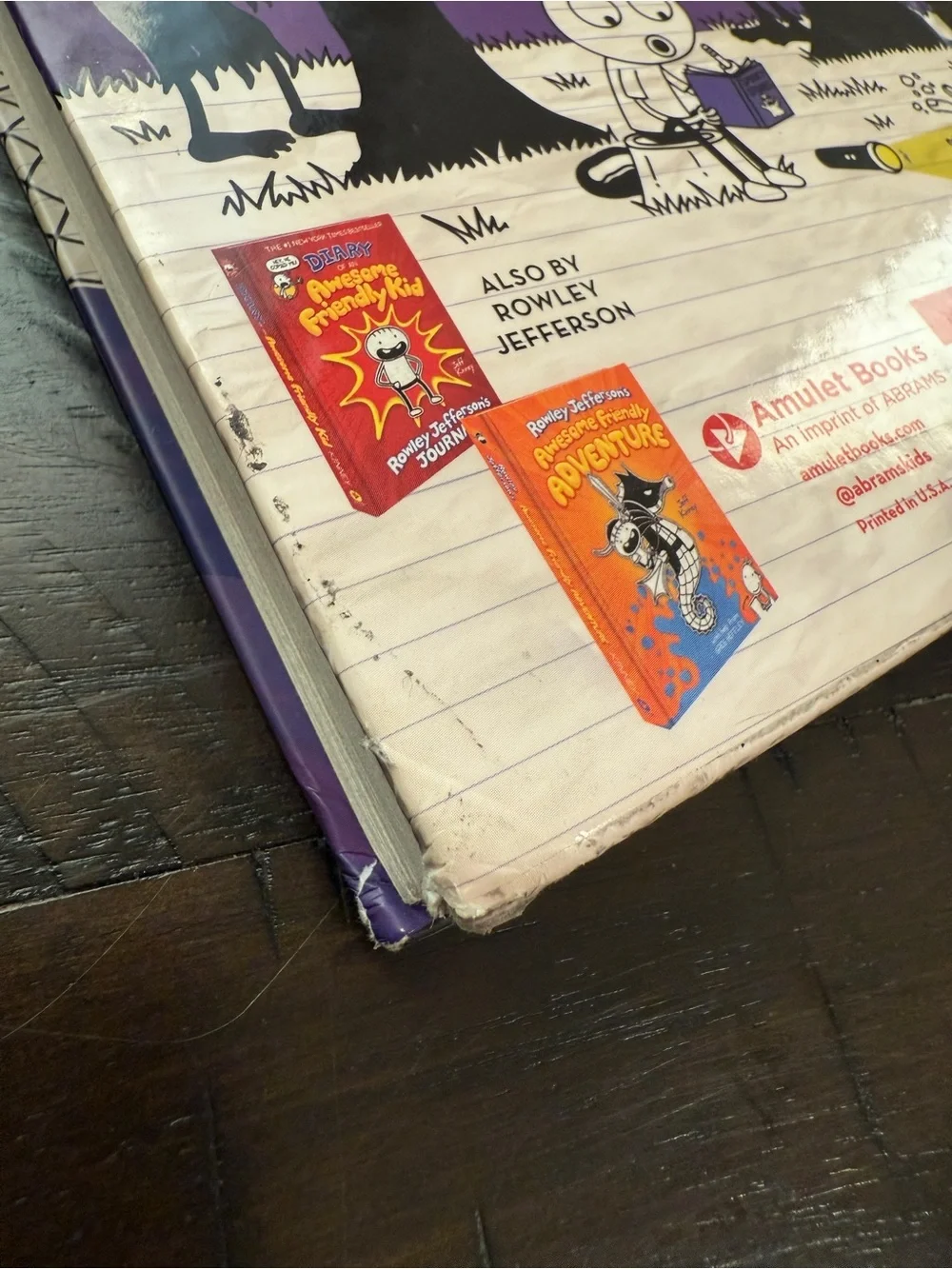 Rowley Jefferson Purple Halloween Party Banner by Jeff Kinney Kids Book